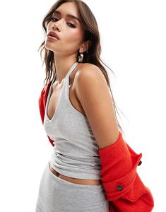 Cotton On Кофта-халтер с V-образным вырезом на шее на весь день, серого цвета