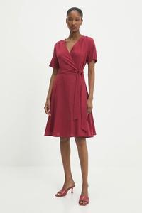 Льняное платье Answear.Lab, розовый