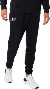 Мужские флисовые спортивные брюки Essential от Under Armour, черные, Black/White
