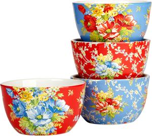 Certified International Blossom десертные тарелки 13 см, набор 4 шт, мультиколор