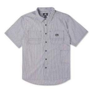 Рубашка striped woven carpenter button down 'grey' Converse, серый