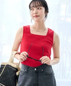 Ребристая майка с квадратным вырезом Coen, цвет Red