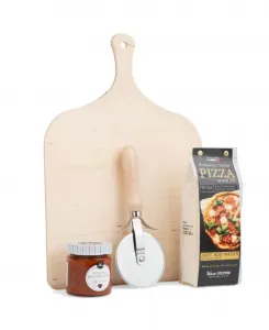 Набор для нарезки пиццы из итальянской буковой древесины: нож и поднос Verve Culture