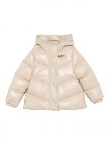 Стеганый пуховик с капюшоном Fay Kids, нейтральный