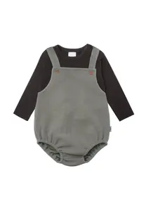 Комбинезон Liliput, состоящий из шорт с нагрудником и рубашки с длинными рукавами, зеленый