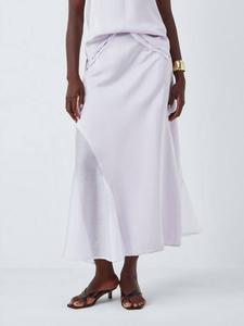 Макси-юбка Editions из смеси льна и тенсела с прозрачными вставками John Lewis, Lilac