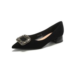 Туфли на высоком каблуке 3 см, женские QITUMAUL, Black[Heel Height 3Cm]