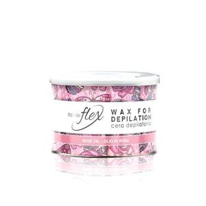 Розовое масло) высокопластичный ароматический воск с диоксидом титана для депиляции в банке 400 мл для депиляции больших участков волос ItalWax Flex Rose Oil (