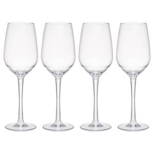 Набор из 4 бокалов для белого вина Hudson из акрила Tritan, 383 мл Q Squared, прозрачный