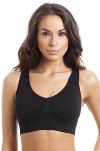 Бесшовный корректирующий бюстгальтер с поддержкой управления Camille, черный