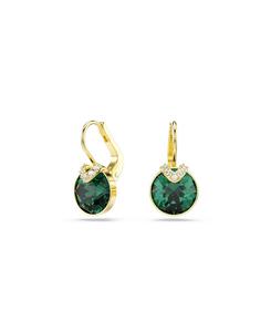 Серьги-подвески Bella V с золотистым покрытием Swarovski, Green