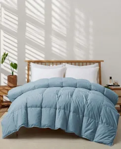 Пуховое одеяло на все сезоны Unikome, синий/стальной