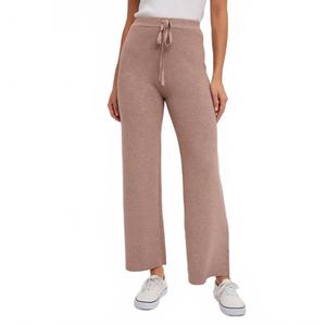 Трикотажные брюки в рубчик цвета латте Bluivy, Latte