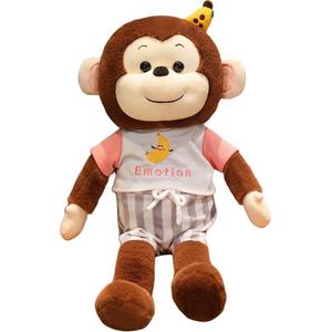 Плюшевая кукла Cute Banana Monkey, высота 35см/55см/70см ZITONG, розовый
