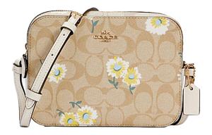 COACH Кожаная сумка для фотоаппарата Плечевая сумка Мини-кроссбоди Женская сумка Камуфляжная расцветка