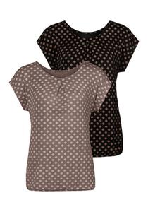 Рубашка LASCANA, коричневый/черный