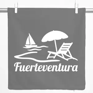 Декоративная наволочка Huuraa с мотивом острова Фуэртевентура, подарок, 40x40 см, стальной серый хлопок, украшение для Фуэртевентуры Hellweg Druckerei