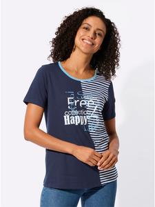 Рубашка с круглым вырезом с принтом темно-синего и небесно-голубого цветов WITT WEIDEN