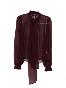 Топ с длинными рукавами и галстуком-воротником Retrofete, красный