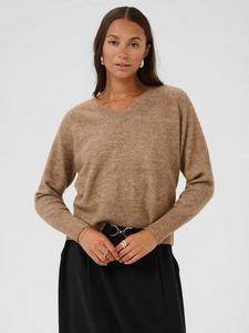 Джемпер Niel с V-образным вырезом KAFFE, Toasted Coconut