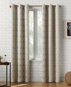 Штора Barnett Trellis Blackout с люверсами Sun Zero, бежевый