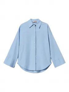 Рубашка с широкими манжетами TWINSET, синий