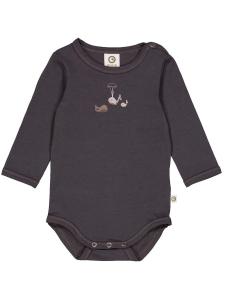 Комбинезон/боди Müsli by GREEN COTTON, серо-коричневый/светло-серый/темно-серый