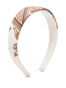 Ободок с принтом пейсли Etro Kids, бежевый