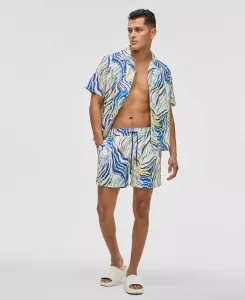 Мужские ретро-шорты для плавания Regular-Fit с принтом Mode of One, синий