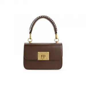 CHARLES&KEITH Маленькая квадратная сумка через плечо женская разноцветная, Dark Brown Dark Brown