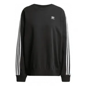 Футболка adidas 3 Stripes Long Sleeves Sweat Top 'Black White'