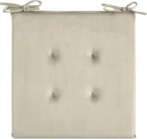 EUROFIRANY | Подушка для сиденья - 40 x 40 см - бежевая подушка для стула - бархат