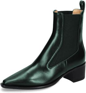 Женские ботильоны FYS с заостренным носком, на низком массивном каблуке, эластичные, повседневные уличные, размеры 4-16 US, Dark Green