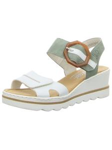 Босоножки на танкетке белого цвета rieker