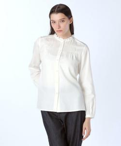 Белая блузка из хлопчатобумажной саржи