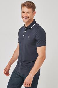 Рубашка-поло с контрастной отделкой Armani Exchange, синий