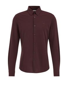 Рубашка Slim Fit на пуговицах WE Fashion, баклажановый