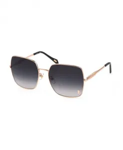 Золотистые металлические солнцезащитные очки с квадратными линзами Just Cavalli, желтый