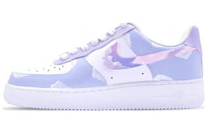 Кроссовки Nike Air Force 1 Skateboard Shoes Women's Low-Top White Purple