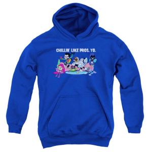 Толстовка с капюшоном Youth Like Pros Yo Pull Over Hoodie / Hooded Sweatshirt Teen Titans Go, Medium blue