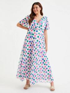 Макси-платье isabelle в горошек Scarlett & Jo, разноцветный