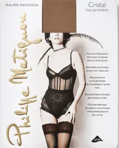 Женские полупрозрачные самонесущие чулки Philippe Matignon плотностью 30 ден, цвет Natural