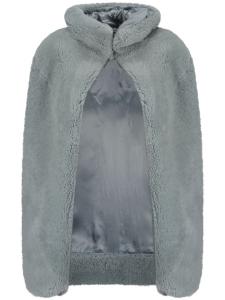 Rick Owens накидка из овчины, синий