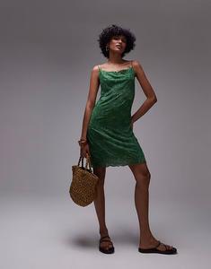 Мини-платье Topshop с принтом в виде ракушек, многоцветное