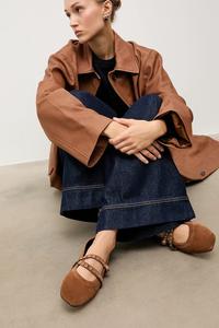 Замшевые балетки Answear.Lab, коричневый