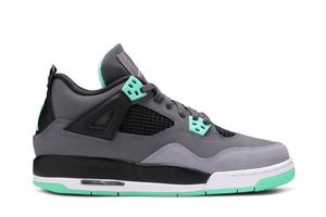 Кроссовки Air Jordan 4 Retro GS 'Green Glow', серый