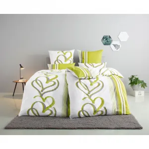 Мое домашнее постельное белье» Площадь по размерам. 135х200 или 155х220 см", постельное белье разного качества My Home, зеленый/белый
