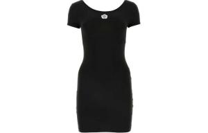 KENZO Женское платье с короткими рукавами и шортами, цвет Black