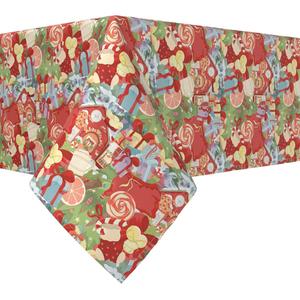 Квадратная скатерть, 100% полиэстер, 60x60 дюймов, Merry Christmas Wonderland