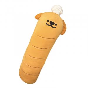 Мягкая игрушка щенок с багетом, плюшевая кукла, высота 24 см Love of wormwood